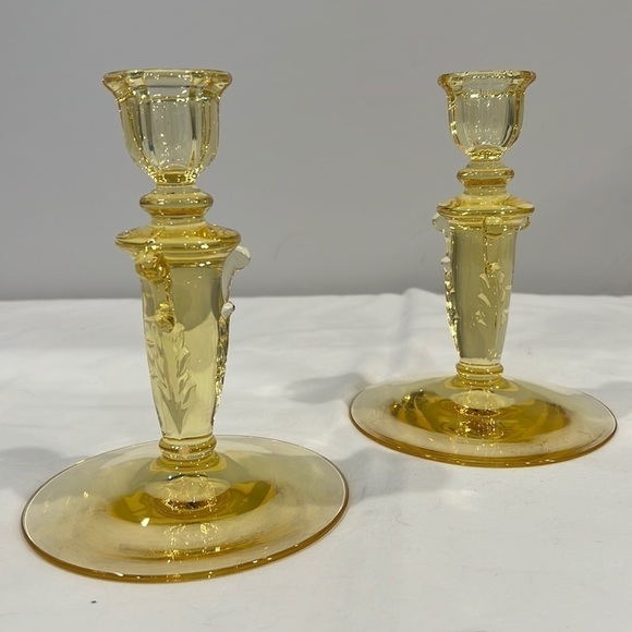 HEISEY Vintage “Sahara Yellow“ Empress Pattern. 1929-1937 - Picture 1 of 8